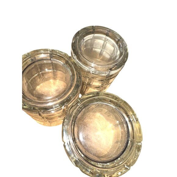 Set Of 3 Anchor Hocking Whiskey Glasses 3" Tall Clear Glass Tumblers - Picture 6 of 6